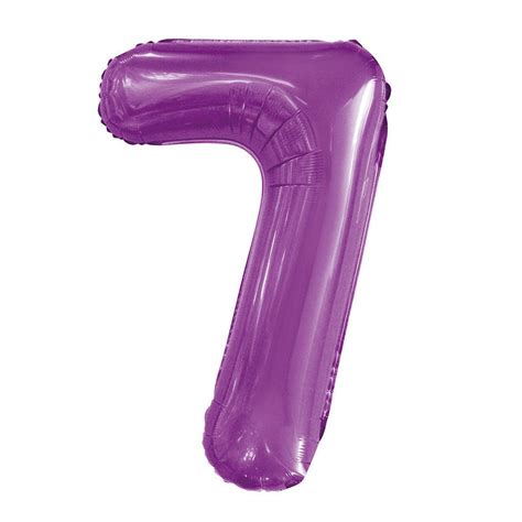 Number 6 Purple Foil Balloon 86cm - Party Savers