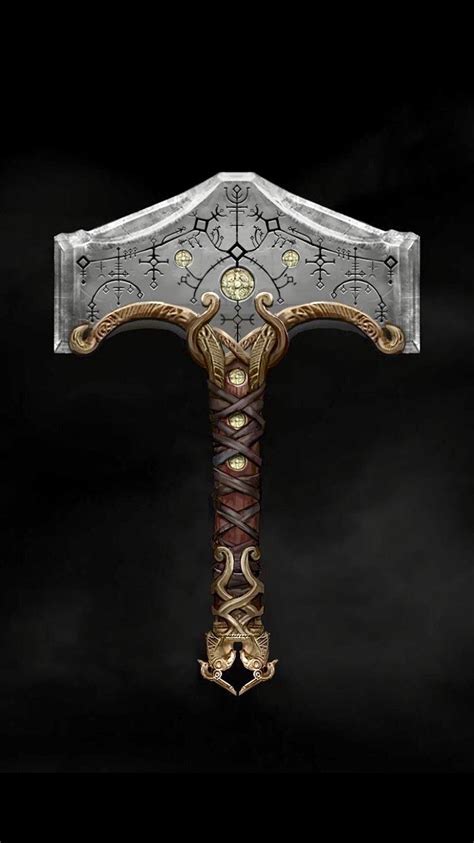 Mjolnir, ("Grinder" or "Crusher"), the mountain crushing hammer of Thor ...