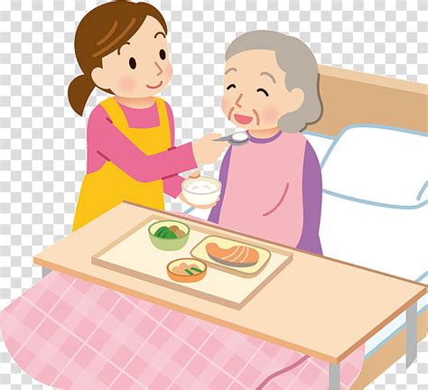 Clipart Helping Elderly Cartoon