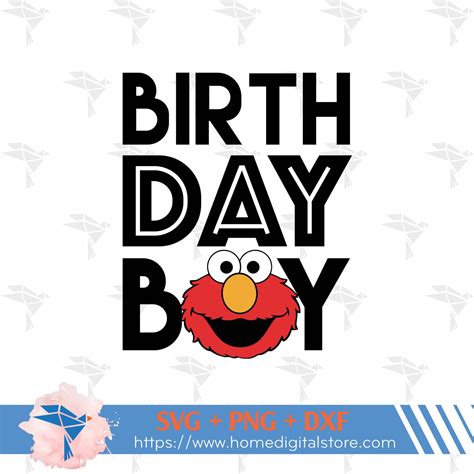 Birthday Boy Elmo SVG, PNG, DXF