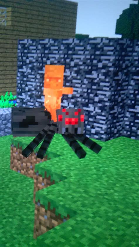 This super rare spider jockey : Minecraft