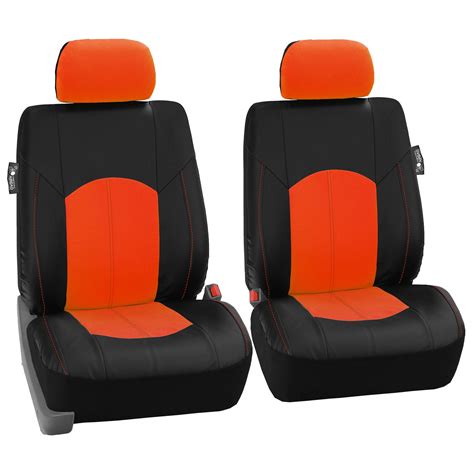 FH Group, Perforated Leather Front Bucket Seat Covers for Auto Car Sedan SUV Van, Two Front ...