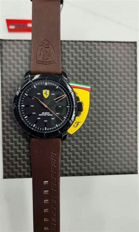 Scuderia ferrari leather strap, Men's Fashion, Watches & Accessories ...