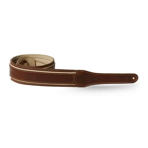 Taylor Element Strap, Brown/Cream leather 2.5" - KAOS Music Centre