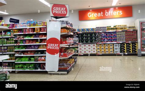 Inside of a Sainsburys supermarket store in London, UK Stock Photo, Royalty Free Image: 94438001 ...