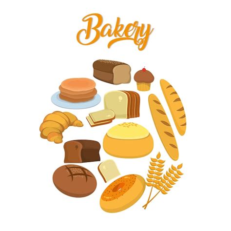 Premium Vector | Bakery products and food icons