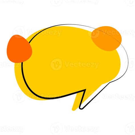 Yellow cartoon speech bubble 41485722 PNG