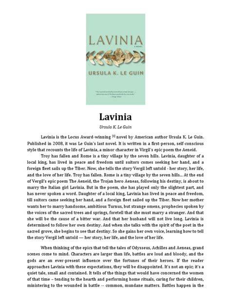 Lavinia | PDF | Aeneid | Virgil