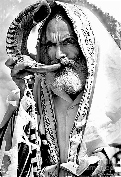 Blowing the Shofar Photograph by Elena Comens