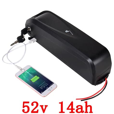 EU Us no tax 52 volt ebike battery 52V 13AH lithium ion battery for 750w 1000w belectric bicycle ...