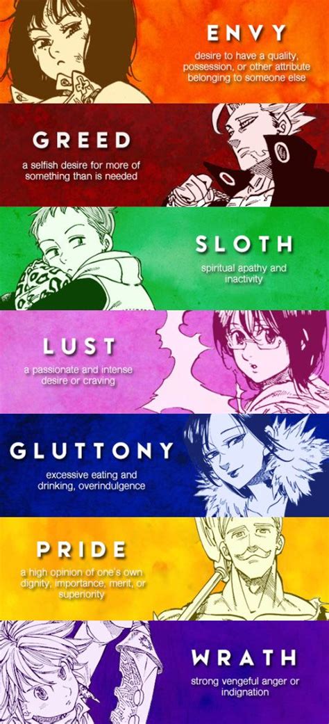 The seven deadly sins | Seven deadly sins anime, Seven deadly sins, 7 deadly sins