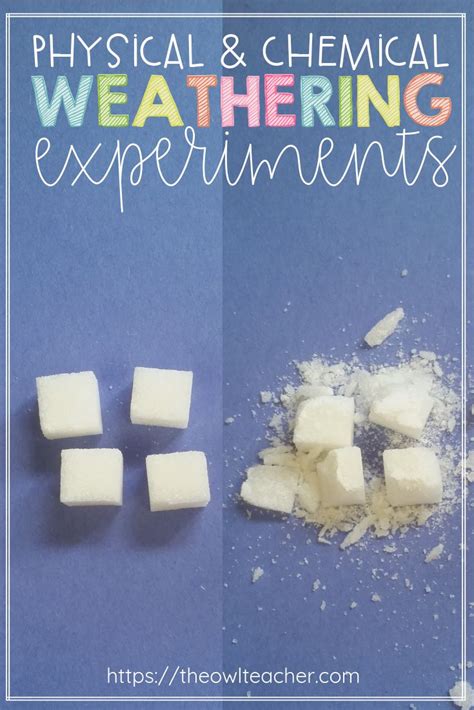 Physical and Chemical Weathering Experiments | Weathering and erosion ...