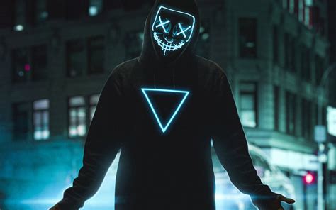 3840x2400 Neon Mask Boy 4k 4K ,HD 4k Wallpapers,Images,Backgrounds,Photos and Pictures