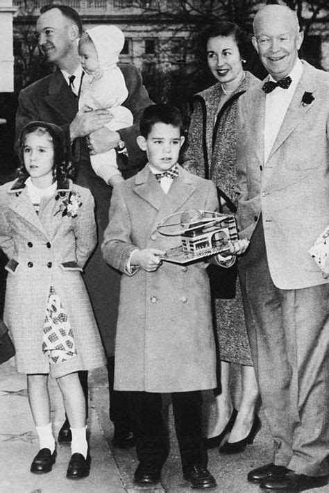 1956 Dwight D. Eisenhower and his family showed off some Christmas presents in this 1956 family ...