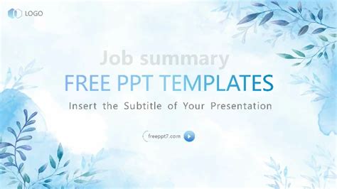 Watercolor Leaves Business PowerPoint Templates & Google Slides