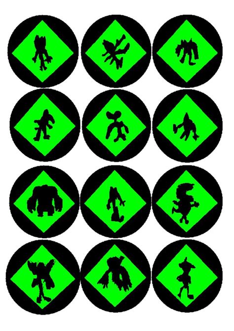 green and black hazard stickers with images of animals in the shape of rectangles