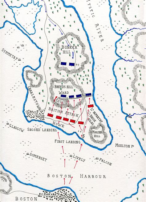 Maps Of The Battle Of Bunker Hill