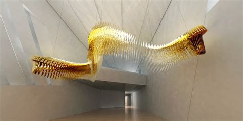 zaha hadid & SLAMP unveil 'ARIA INFINITA' lighting sculpture