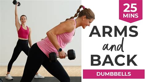 25-Minute BACK + ARMS Workout with Dumbbells (Build BACK Strength At ...