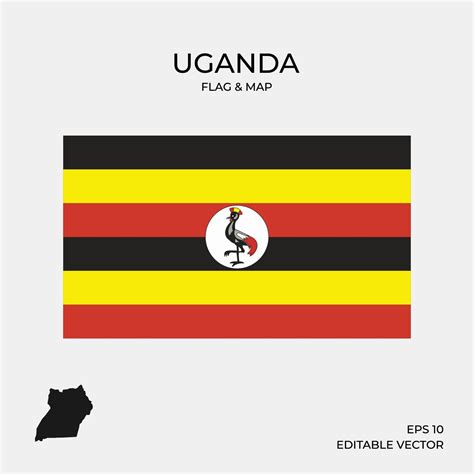 Uganda map and flag 2046197 Vector Art at Vecteezy