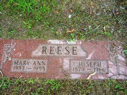 Mary Ann Reese (1883-1955) - Mémorial Find a Grave