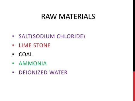 Soda ash manufacturing and process flow diagram | PPT