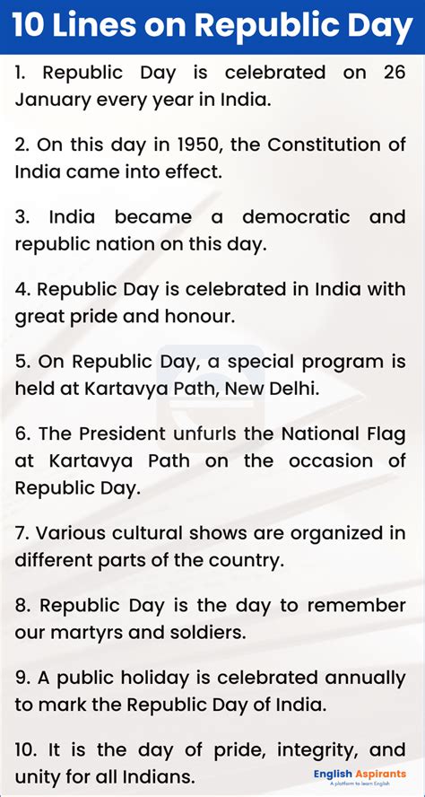 10 Lines on Republic Day of India in English [2025]