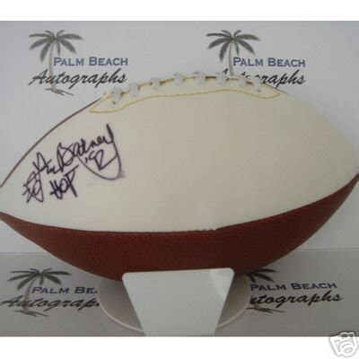 LEM BARNEY signed Panel Football - DETROIT LIONS HOF | #28489043