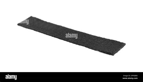 Blank black clothing label isolated on white Stock Photo - Alamy