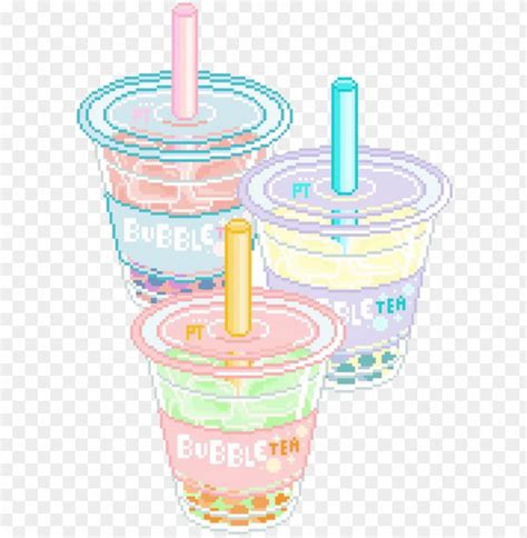 free PNG boba sticker - aesthetic pastel bubble tea PNG image with transparent background PNG ...