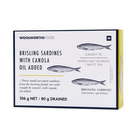 Brisling Sardines with Canola Oil Added 106 g | Woolworths.co.za