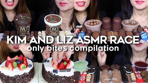 KIM AND LIZ ASMR RACE COMPILATION *ONLY BITES* - YouTube