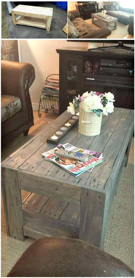 DIY Wood Pallet Coffee Table - Easy Pallet Ideas