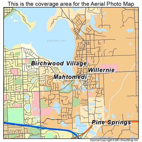 Aerial Photography Map of Mahtomedi, MN Minnesota