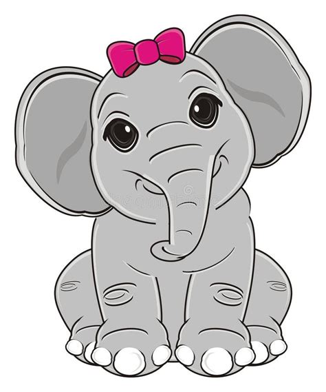 Cute elephant girl stock illustration. Illustration of portrait - 85132167