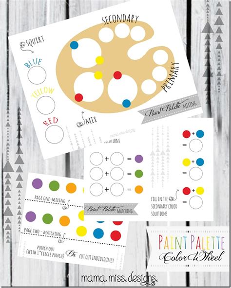 Free Paint Palette Printable for Kids | Fab N' Free