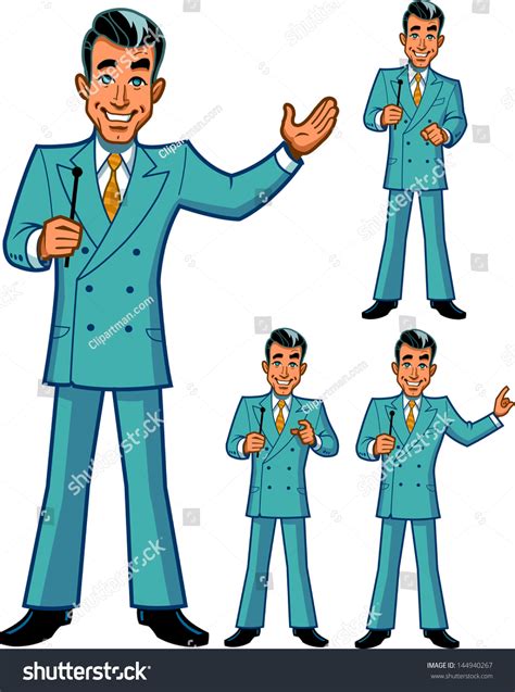 Tv Game Show Host Four Classic Stock Vector (Royalty Free) 144940267 | Shutterstock