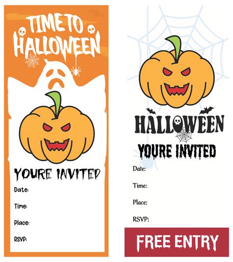 Blank Printable Halloween Invitations