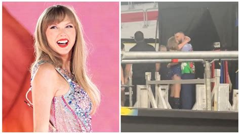 Taylor Swift kisses Travis Kelce, changes lyrics to Karma during Eras concert - Hindustan Times