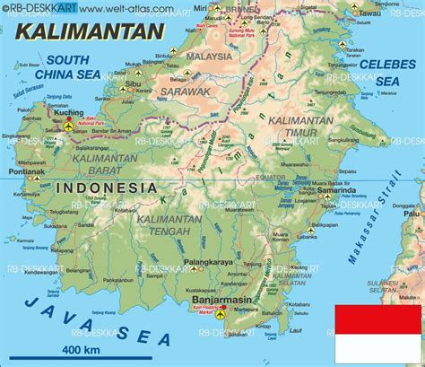 √ PETA KALIMANTAN HD : Barat, Timur, Utara, Selatan, & Tengah Lengkap ...