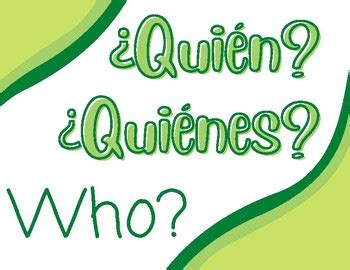 Spanish Question Words Posters by Rose Kain | TPT