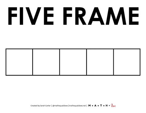 Blank Five Frame Template (Free Printable PDF)