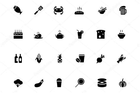 Food Vector Icons 3 — Stock Vector © creativestall #85348118