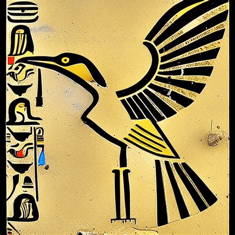 Ancient Egyptian Bird Hieroglyph · Creative Fabrica