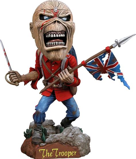 NECA Iron Maiden Eddie The Trooper Head Knocker - Prosonic Active Bluetooth Bookshelf Speaker ...