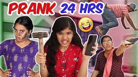 🔥EXTREME PRANK on FAMILY😡 || 😂Prank War for 24 hrs || Ammu Times ...