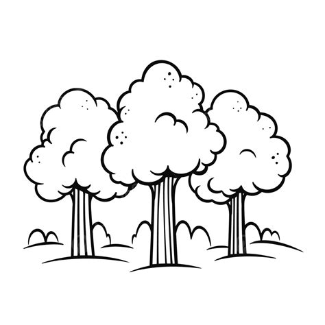 White Coloring Page With Trees Outline Sketch Drawing Vector, Tree Drawing, Wing Drawing, Ring ...