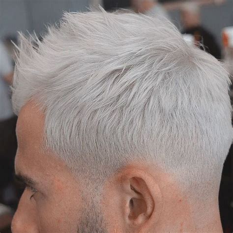 White hair fade | Colores de cabello hombre, Tinte de cabello para ...