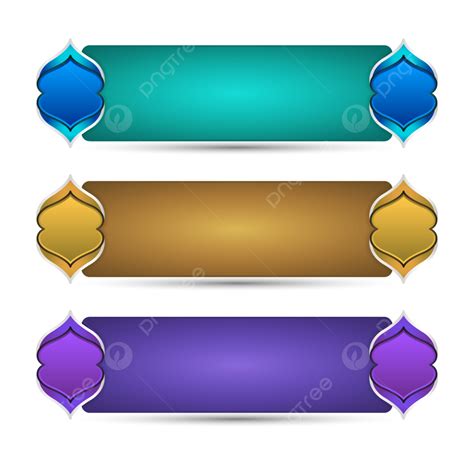 3d Islamic Style Banner Template On Transparent Background, Islam, Banner, Box PNG and Vector ...