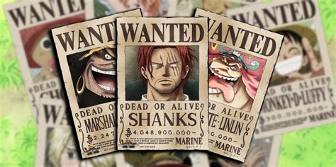 Shanks Crew Bounty One Piece